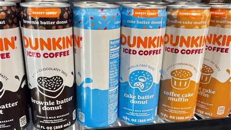 Review Of The Brand New Dunkin Donuts Coffee Cake Muffin Iced Coffee Youtube