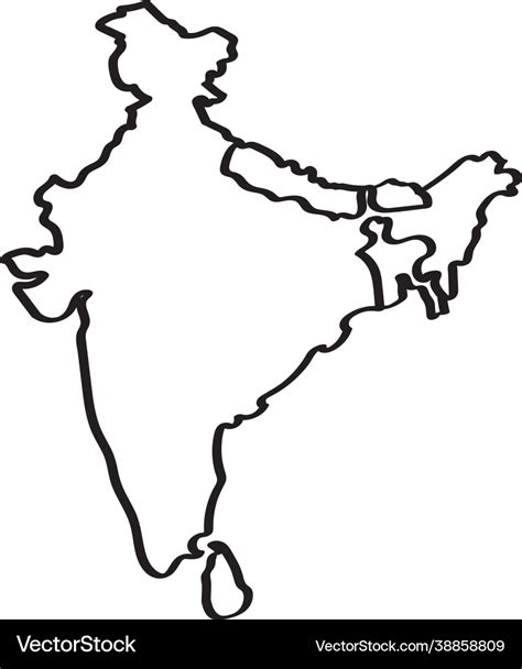 Freehand Sketch Outline India Map Vector Illustration Buy Photos | Sexiz Pix