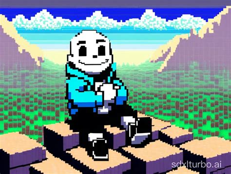 Undertale Sans Enjoying Pixel Art World | SDXL Free Online