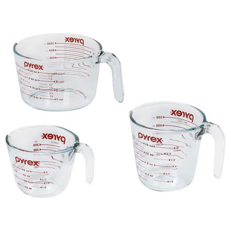 Piece Measuring Cup Set Pyrex