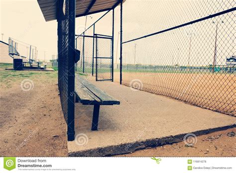 Retro dugout for baseball stock photo. Image of bench - 116814278