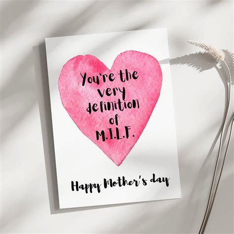 MILF Mother S Day Card From Husband The Very Definition Of MILF Mother S Day For Wife Mother