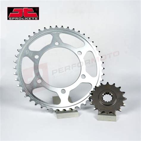 Jt Front Rear Steel Sprocket Set To Fit Kawasaki Kl A Tengai