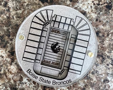 Boise State Football Stadium Map Coaster | Idahome Laser Design