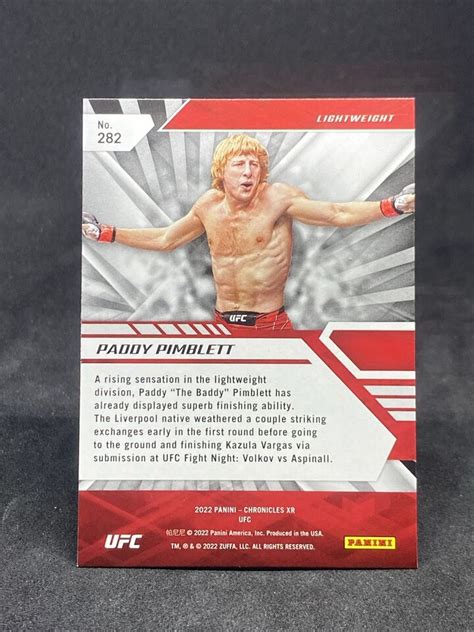 2022 Panini Chronicles UFC XR Paddy Pimblett 282 Rookie RC EBay