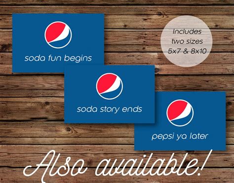 Pepsi Party Invitation Pepsi Party Decorations Pepsi Cola | Etsy