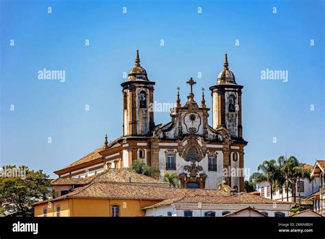 Baroque Style Historic Church Tower In Ouro Preto City Stock Photo Alamy