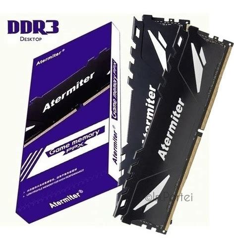 Memória Ram Gamer Ddr3 2x4 Gb 1600 Mhz Atermiter Pc Desktop Frete grátis