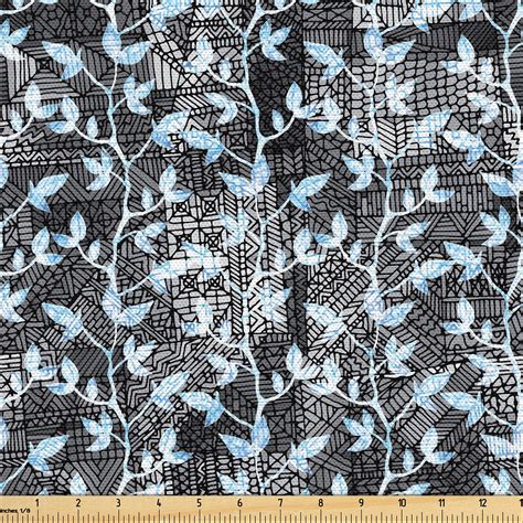 Ambesonne Leafy Design Fabric By The Yard Soft Colors Leaves Yards