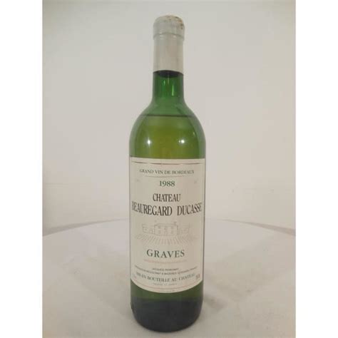 Graves château beauregard ducasse blanc 1988 bordeaux france La