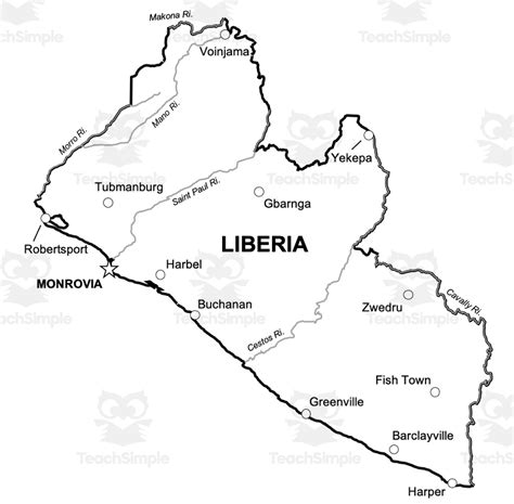 Liberia Map Resources by Teach Simple