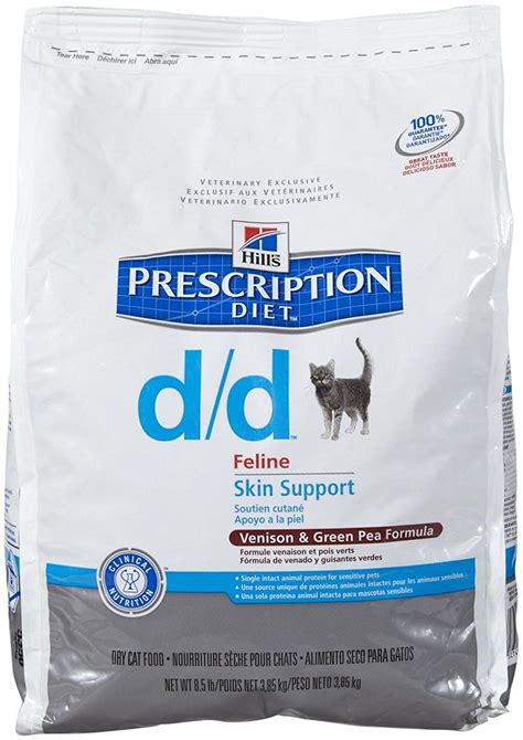 Hill's Diet d/d Feline Skin Support Venison & Green Pea 8.5lb Cat Food ...