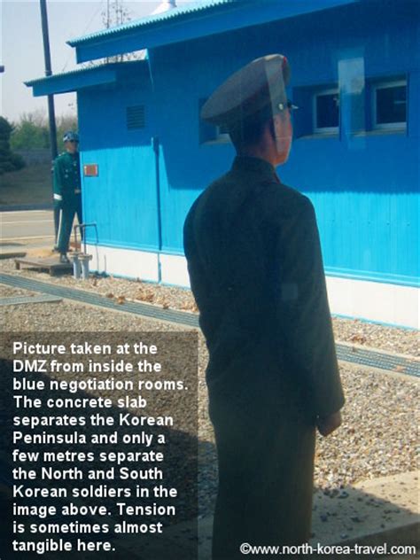 DMZ North and South Korean soldiers image. Low cost North Korean Tours ...