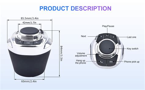 Universal Wireless Car Steering Wheel Control Remote Button Support