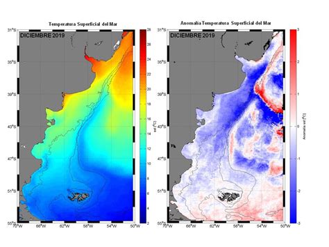 Temperatura Superficial Del Mar Diciembre De A Partir De