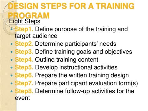 Training Design