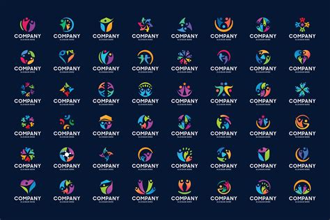 Creative human unity logo design collection. 36160774 Vector Art at ...