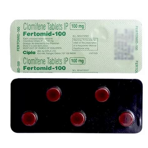 Fertomid 100 Tablet Packaging Type Strip Packaging Size 10x5