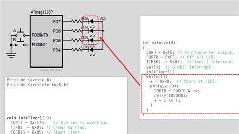 Atmega328 Timer Interrupts Code Example YouTube