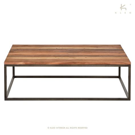 Table Basse Rectangle Bois Et Métal 110x70 Malaga