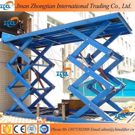 Ztcl Stationary Hydraulic Scissor Lift Fixed Scissor Lift Tables Cargo