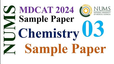 Nums Mdcat Sample Paper Chemistry Mcqs Solved Nums Entry Test