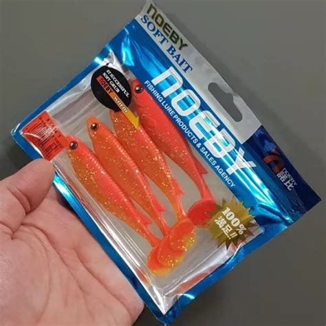 4 Gomas Bolso Noeby 10cm Y 9g Realistas Envio Gratis Pesca Meses Sin