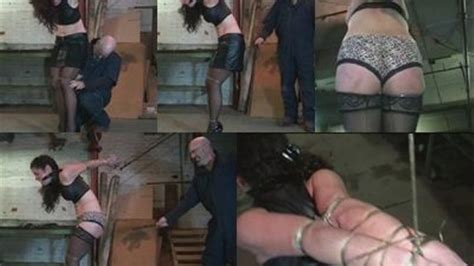 Brutal Wire Bound Strappado For An Wicked Ass Cropping Hunters Lair Bondage Clips4sale