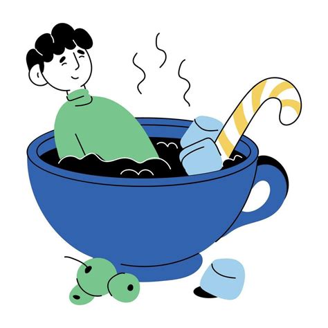 Trendy Hot Chocolate 35459210 Vector Art At Vecteezy