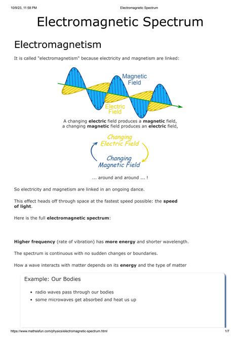 SOLUTION: Electromagnetic spectrum - Studypool