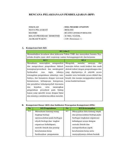 Makalah Ruang Lingkup Biologi Sma Kelas X Buat Makalah