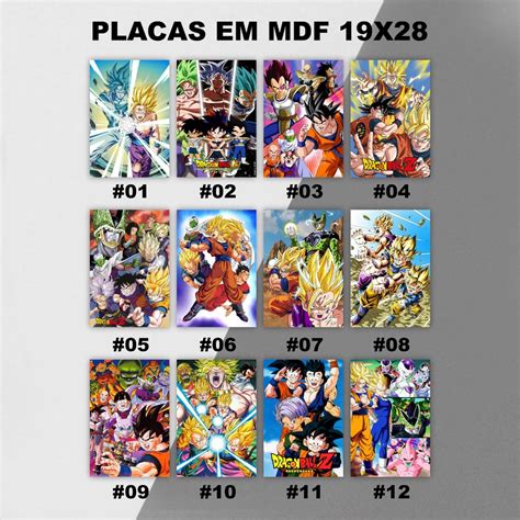 Placas Decorativas Dragon Ball Z 19x28 Unidade Shopee Brasil