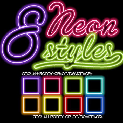 8 Neon Styles For Photoshop by AbouthRandyOrton on DeviantArt