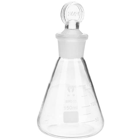 Nuolux Glass Flask Erlenmeyer Flask Chemistry Glassware Chemical Experiment Flask For Laboratory