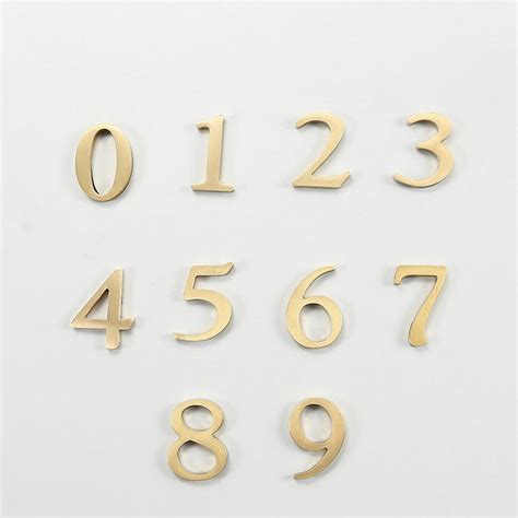 Pure Brass Self Adhesive Mailbox Numbers Symbols Alphabet Door Etsy