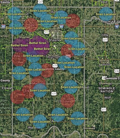 County shares map of planned severe weather siren placement - Shawnee News-Star