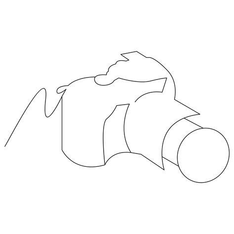 Camera Continuous single line vector art drawing and illustration 35011753 Vector Art at Vecteezy