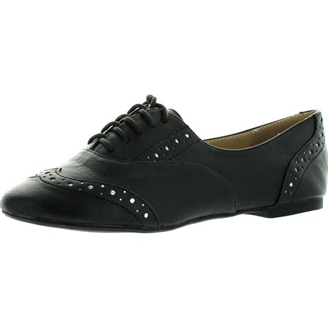 Restricted - Restricted Womens Savoy Oxford Flats Shoes, Black, 6 ...