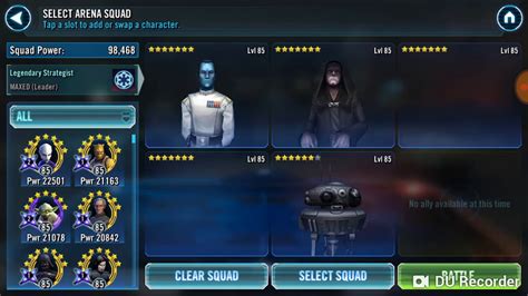 Swgoh Arena VS Kotobuki S Cls Rhan Chewie Old Ben R2 All With