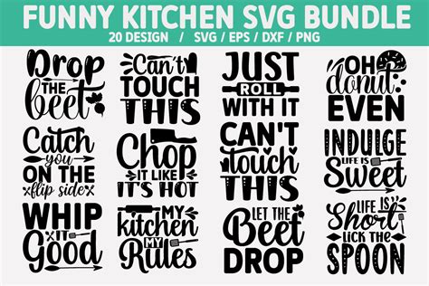 Funny Kitchen Svg Bundle Buy T Shirt Designs