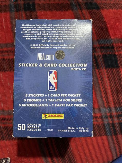 2021 22 Panini NBA Sticker Card Collection Box 50 Packs New