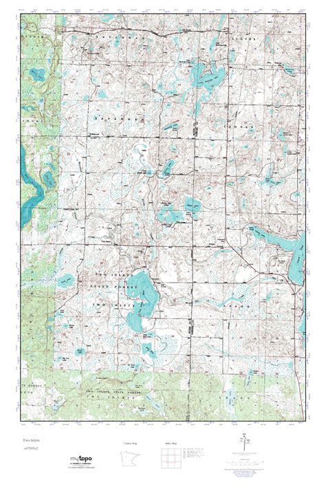 Mytopo Two Inlets Minnesota Usgs Quad Topo Map