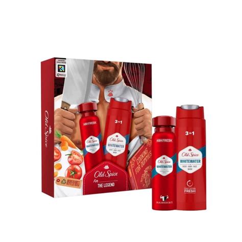 OLD SPICE WHITEWATER SET SHOWER GEL DEO Aquacare