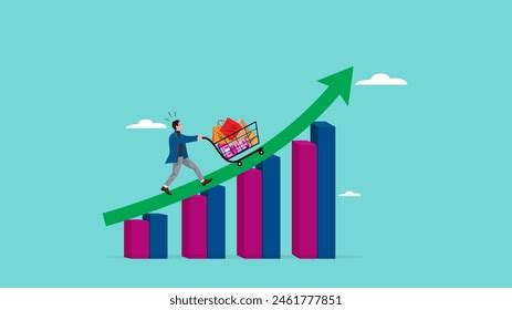 Food Price Inflation Inflation Causing Grocery Stock Vector Royalty