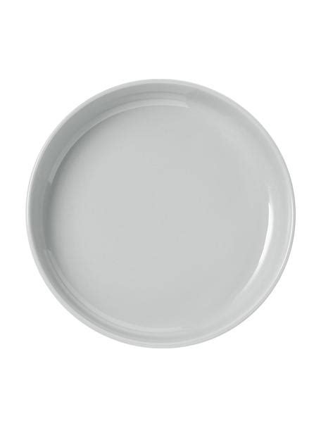 Assiette Plate En Porcelaine Gris Clair Nessa Pi Ces Westwing