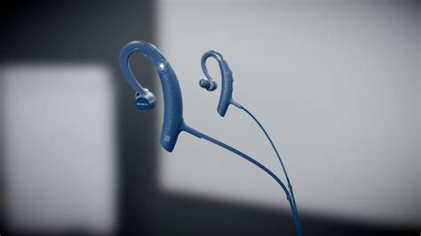 Sony Mdr Xb Bs Blue Earphones D Model By Virtry Teams Bc Fb