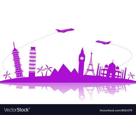 Travel background Royalty Free Vector Image - VectorStock