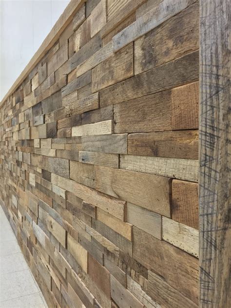 Reclaimed Barn Wood Stacked Wall Panels Diy By Theworkshopbyvwf