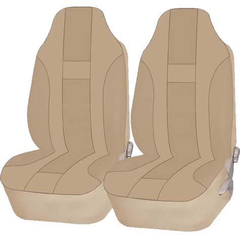 Premium Universal Fit 2 Piece Front High Back Seat Covers Set For Car