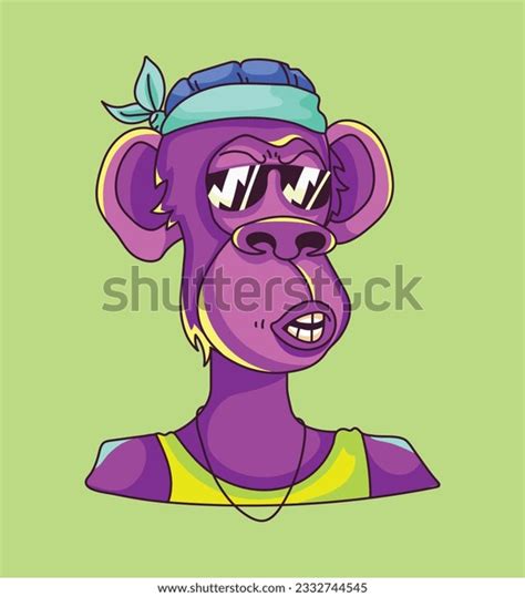 Modern Flat Illustration Gangster Monkey Stock Vector (Royalty Free ...